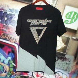 VIE+RICHE PARIS Color-Block Silver Sequin T-shirt